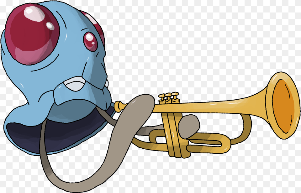 Tentacool By Cid Fox Dcm9qye Trumpet, Musical Instrument, Brass Section, Horn, Smoke Pipe Free Png Download