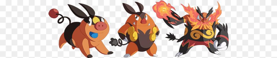 Tepig 499 Pignite And 500 Emboar Cartoon Png