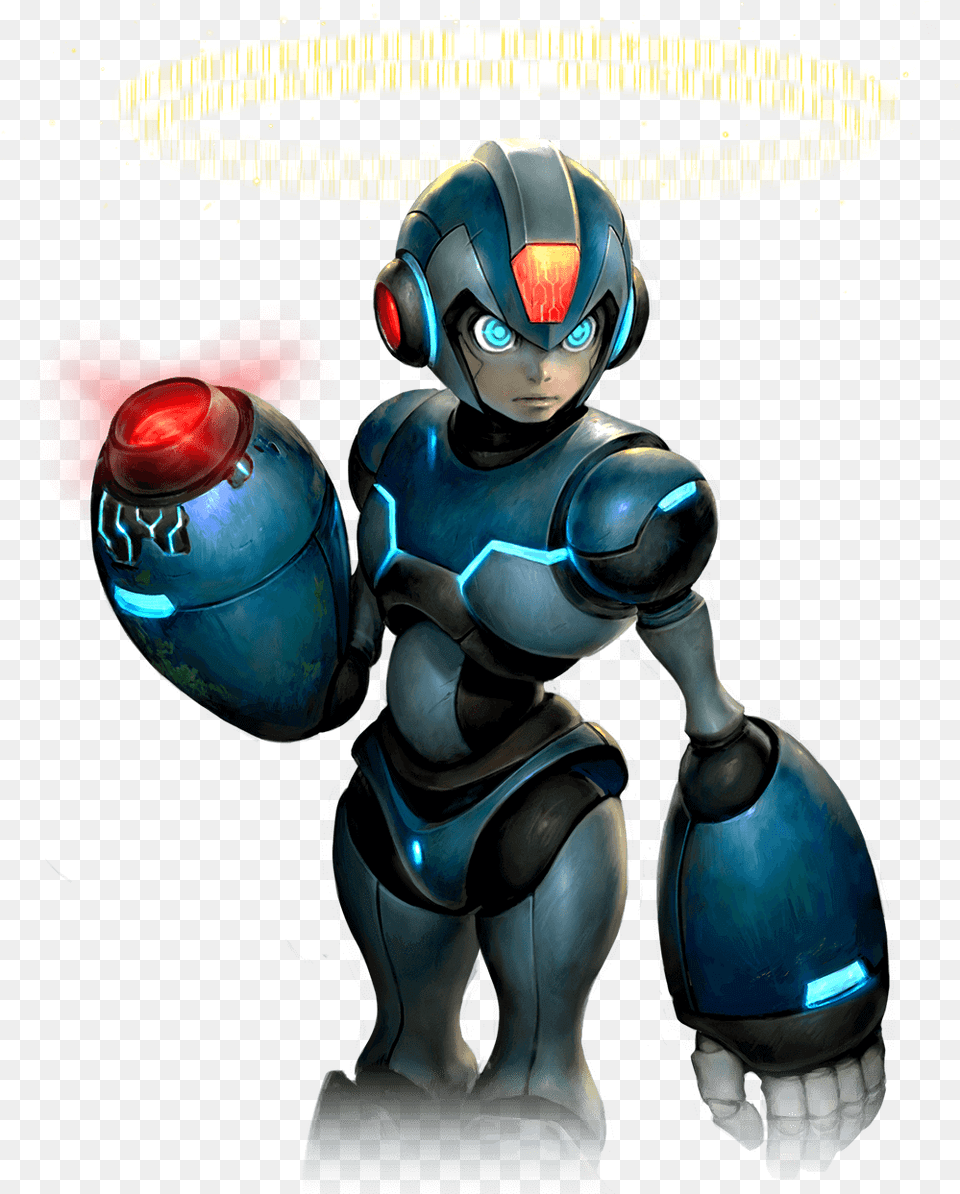Teppen Mega Man X, Robot, Person, Helmet, Face Png Image