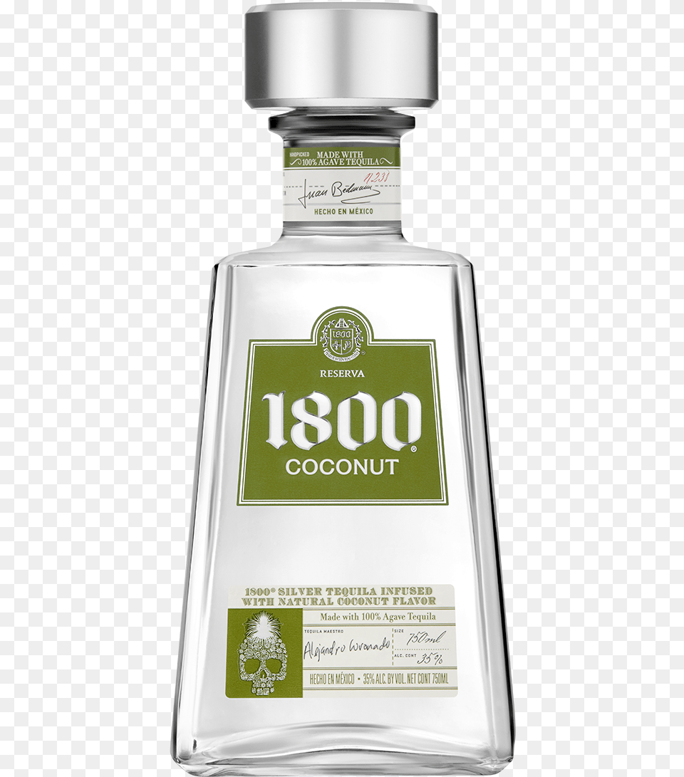 Tequila 1800 Coconut, Alcohol, Beverage, Liquor, Bottle Free Png Download