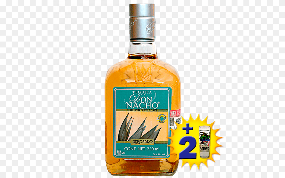 Tequila Don Nacho Reposado Puro De Agave Ml, Alcohol, Beverage, Liquor, Bottle Free Png Download