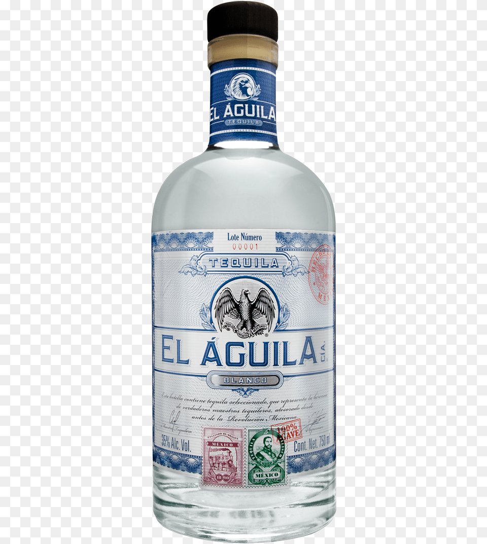 Tequila El Aguila Cristalino, Alcohol, Beverage, Gin, Liquor Free Png Download