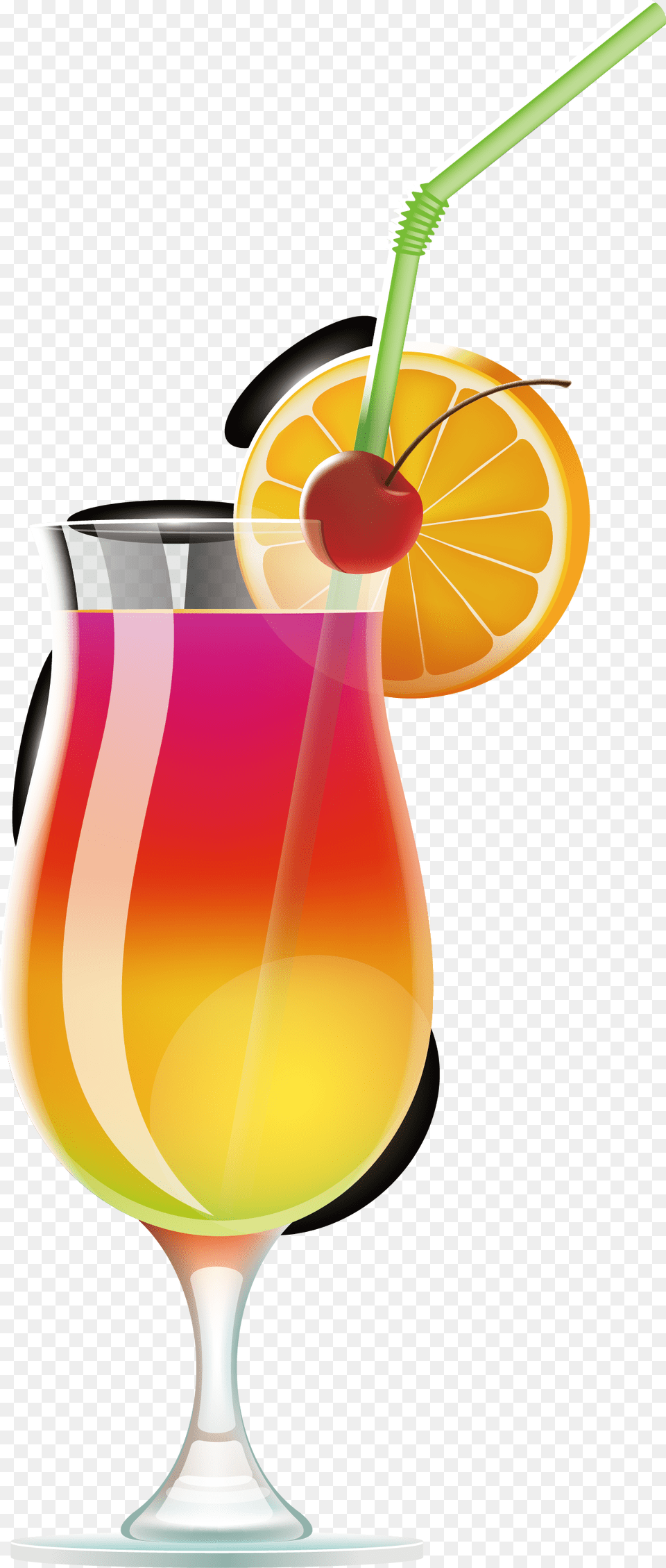 Tequila Sunrise Cocktail Vector, Alcohol, Beverage, Juice Png Image