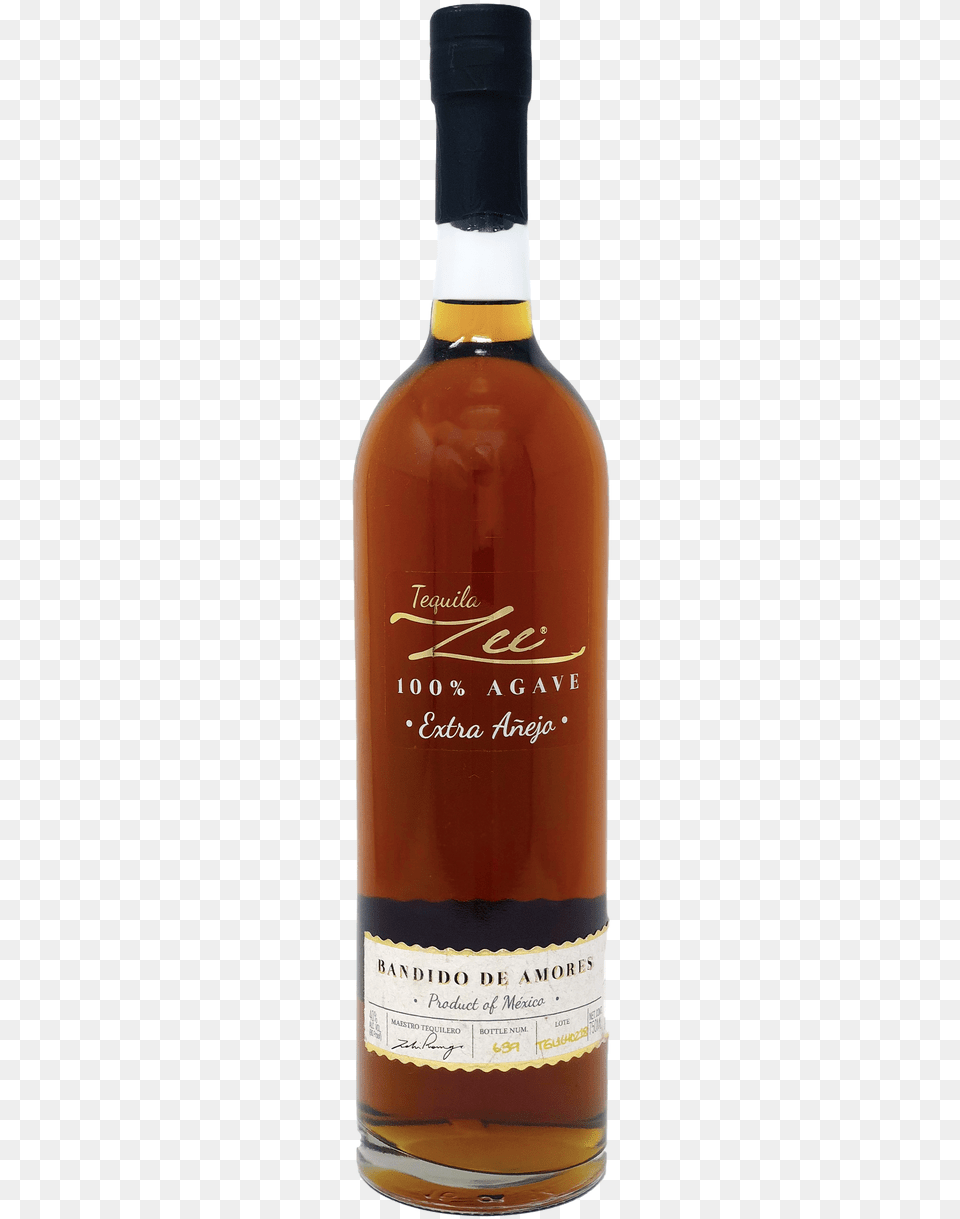 Tequila Zee Bandido De Amores White Label Extra Anejo Zee Tequila, Alcohol, Beverage, Liquor, Beer Png Image