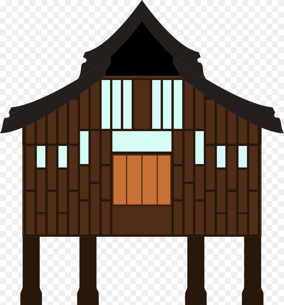 Terengganu Village House Clipart, Architecture, Rural, Outdoors, Nature Free Png Download