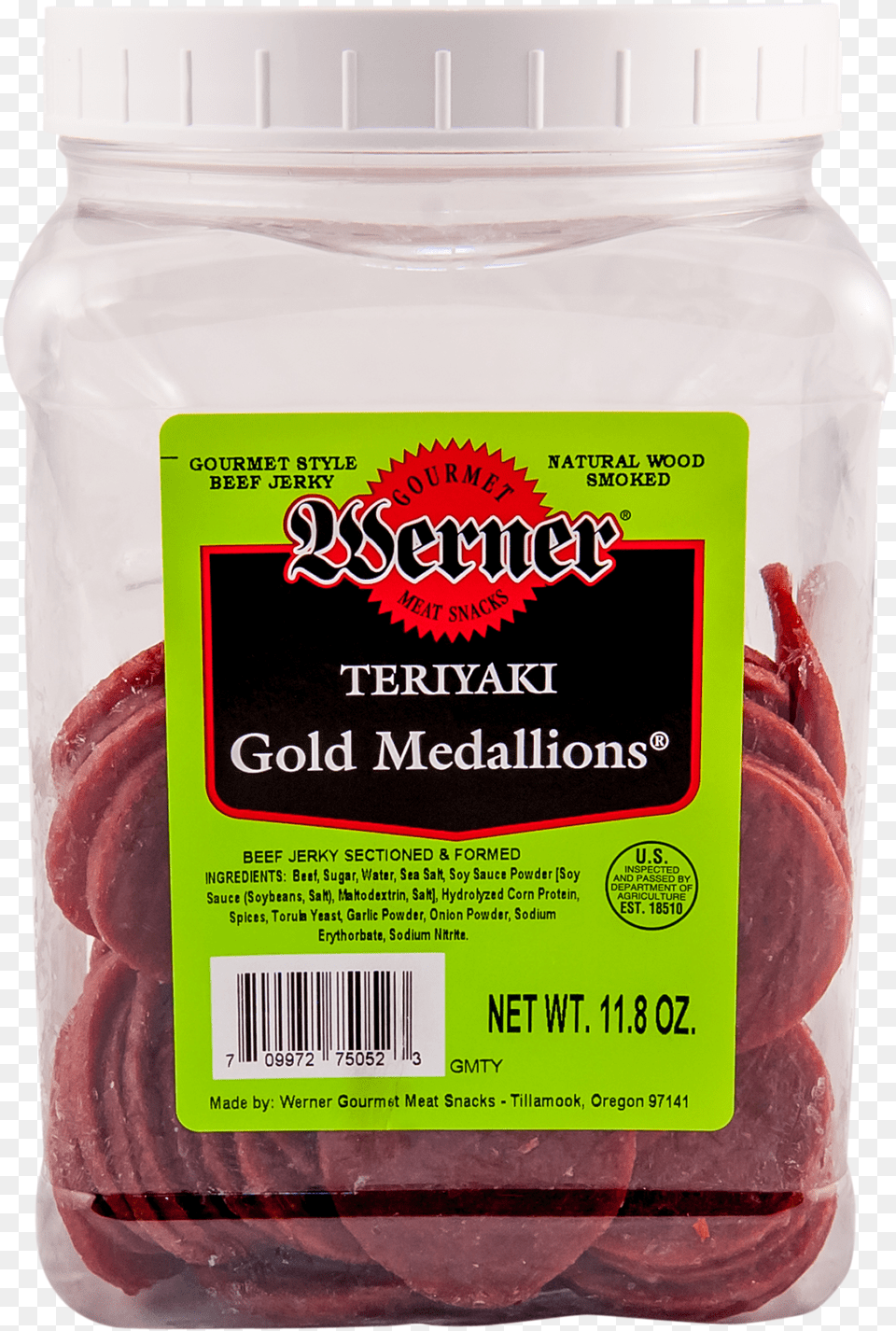 Teriyaki Gold Medallions Werner Shredded Beef Jerky Chew 032 Oz Each Retro, Blade, Cooking, Knife, Sliced Png Image