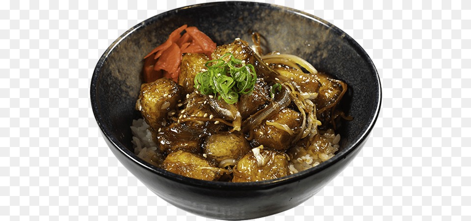 Teriyaki Tofu Don, Food, Food Presentation, Meal, Dish Free Transparent Png