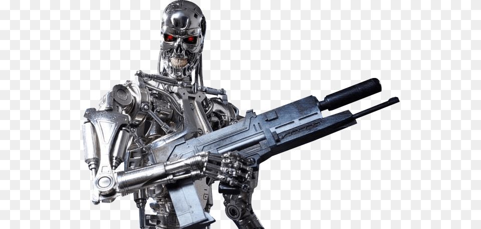 Terminator, Gun, Weapon, Robot, Adult Png