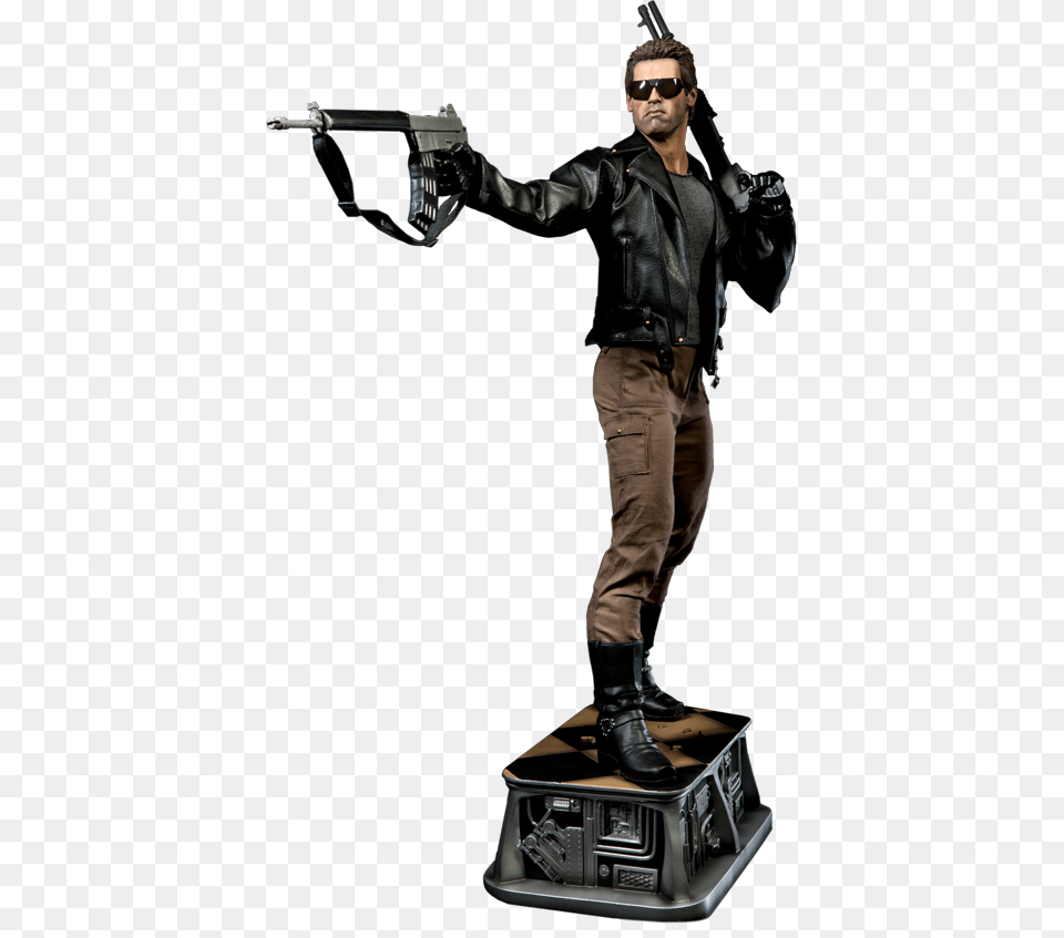 Terminator Arnold, Jacket, Clothing, Coat, Weapon Free Png Download