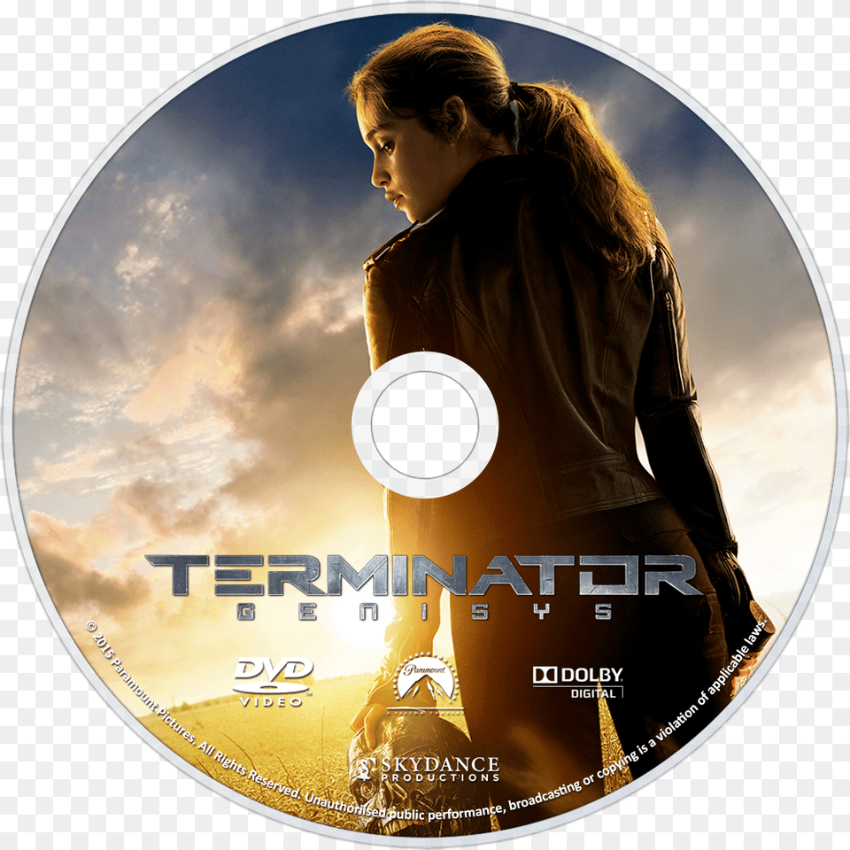 Terminator Genisys Itunes Hd No Disc Required Newly Terminator Genisys 2015 27x40 Movie Poster, Disk, Dvd, Adult, Female Png