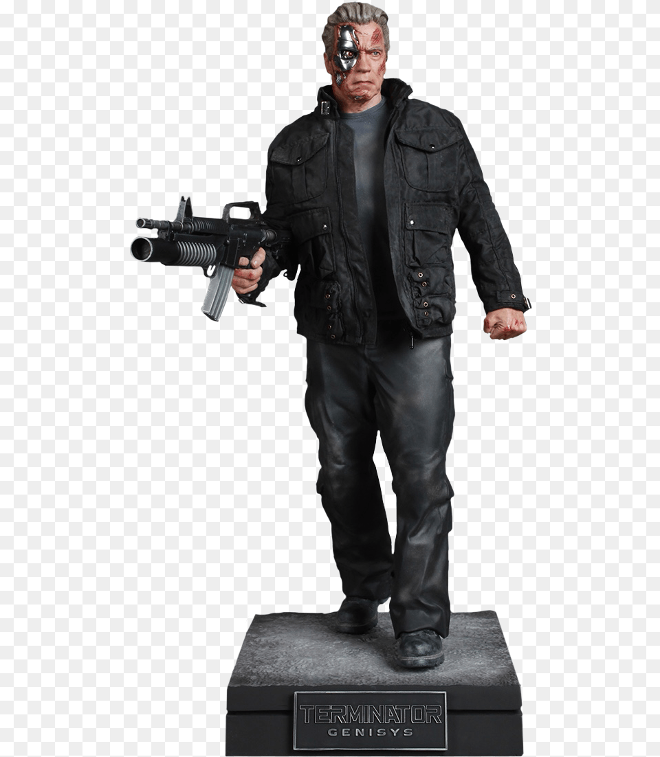 Terminator Genisys T800, Weapon, Jacket, Handgun, Gun Free Transparent Png