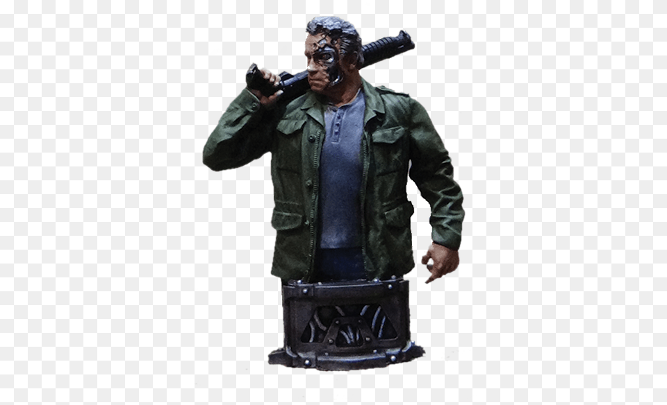 Terminator Guardian 2017 From Terminator Genisys The Figurine, Clothing, Coat, Jacket, Adult Free Transparent Png