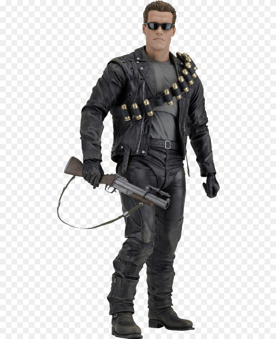 Terminator Jason Voorhees Part, Clothing, Coat, Jacket, Weapon Free Transparent Png