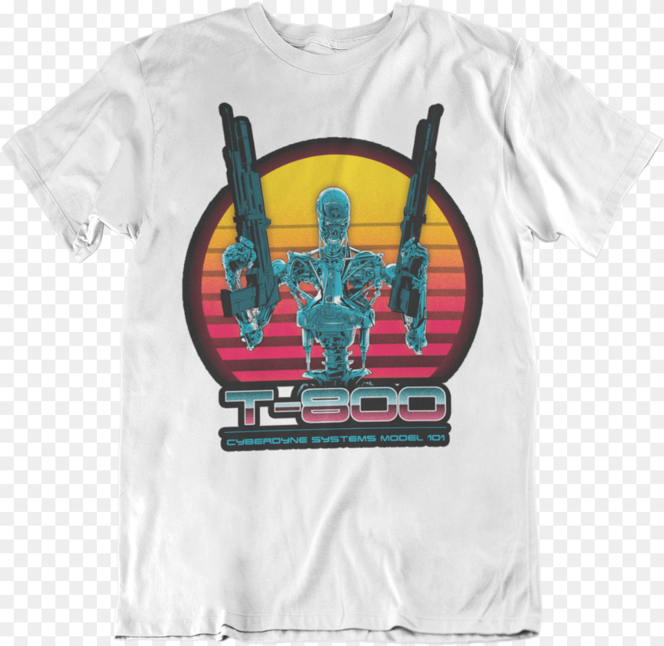 Terminator Movie Film T Shirt Halloween 80s Sci Fi Scary Keith Richards T Shirt, Clothing, T-shirt, Person Free Png Download