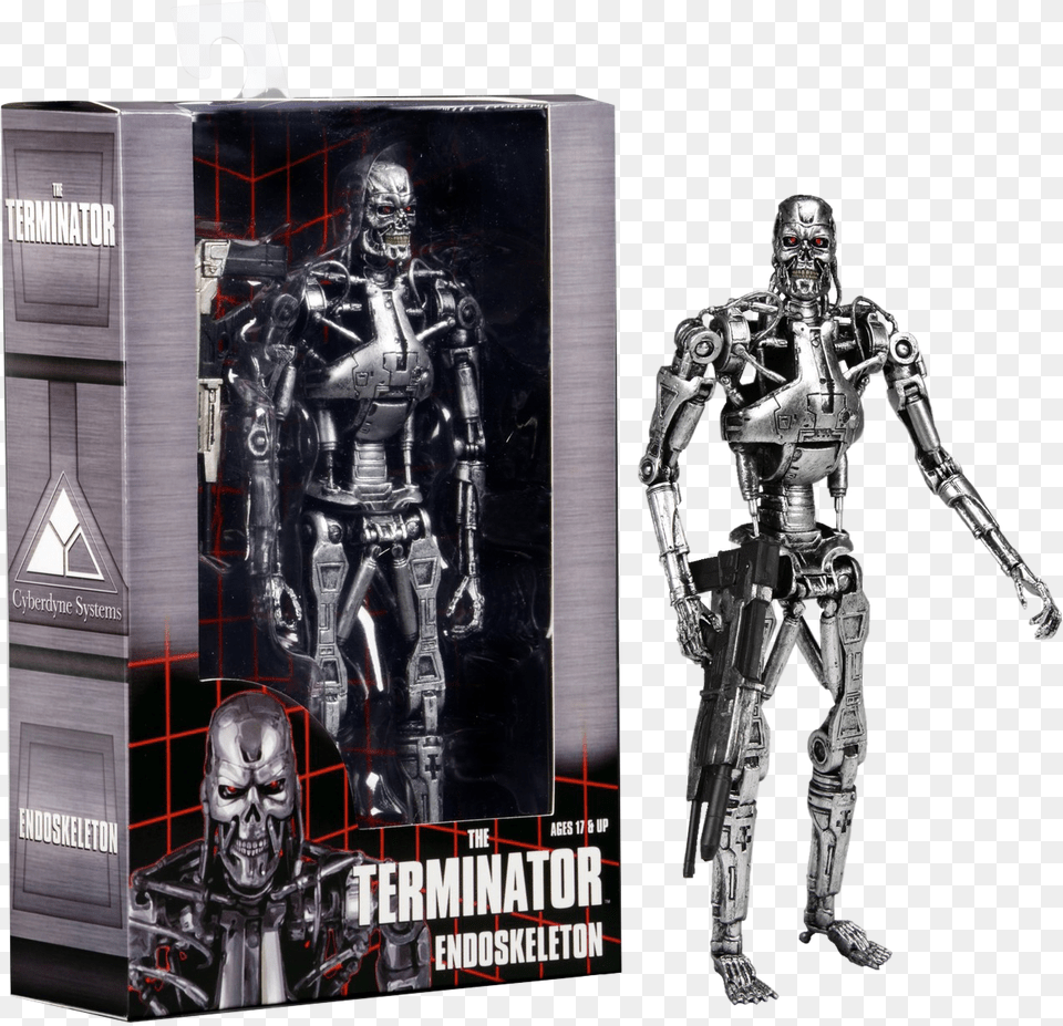 Terminator T 800 Endoskeleton Action Figure, Robot, Adult, Male, Man Png