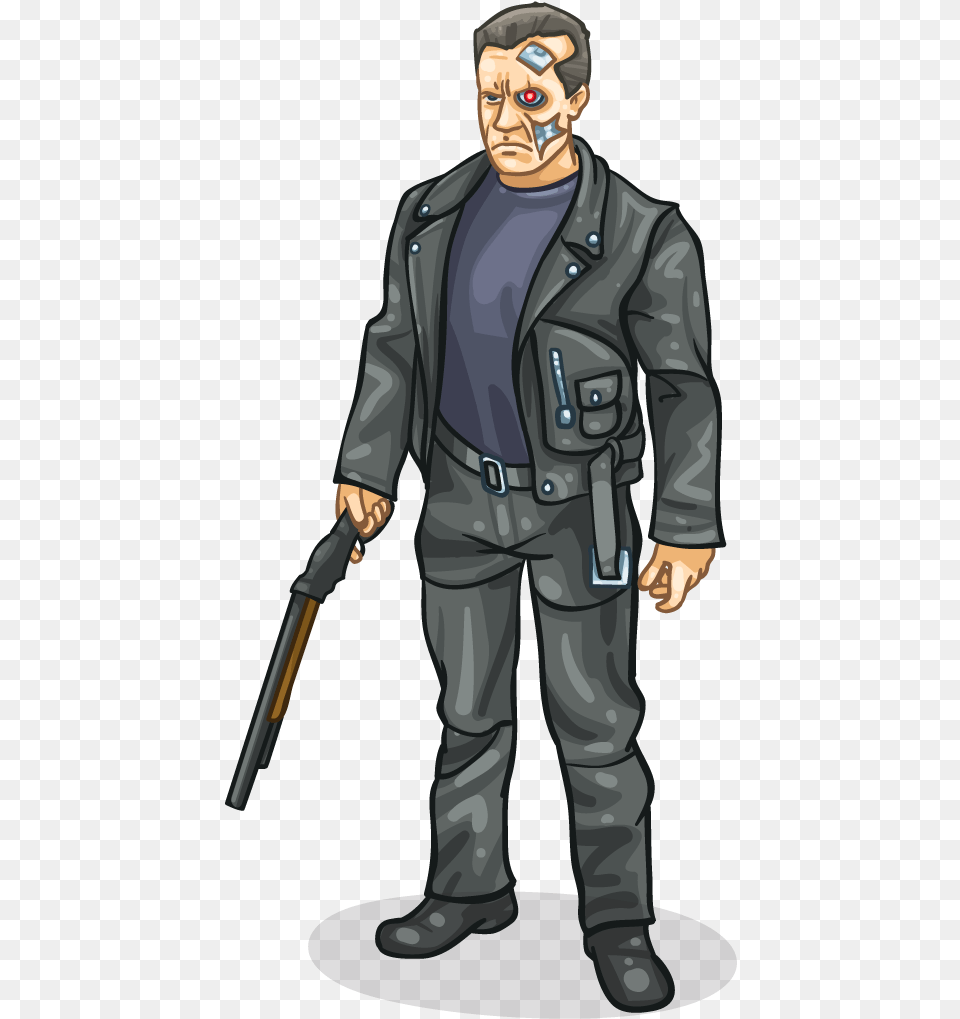 Terminator The Terminator, Figurine, Adult, Person, Clothing Png Image