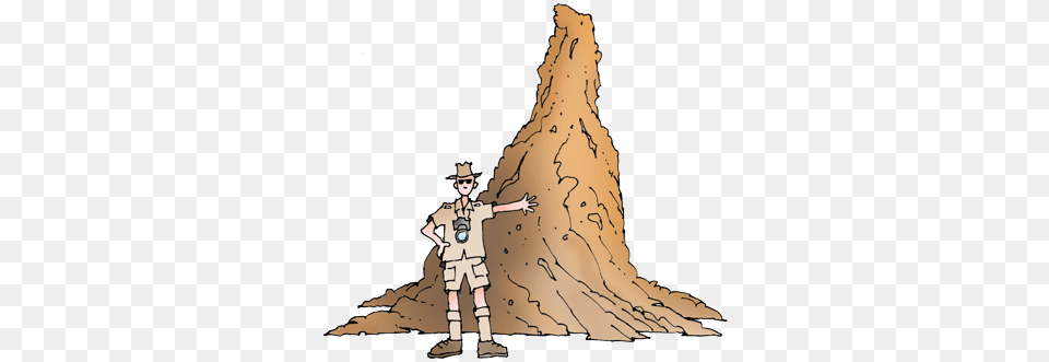 Termites In The News Termitat Termite Mound Cartoon, Outdoors, Person, Plant, Tree Free Png