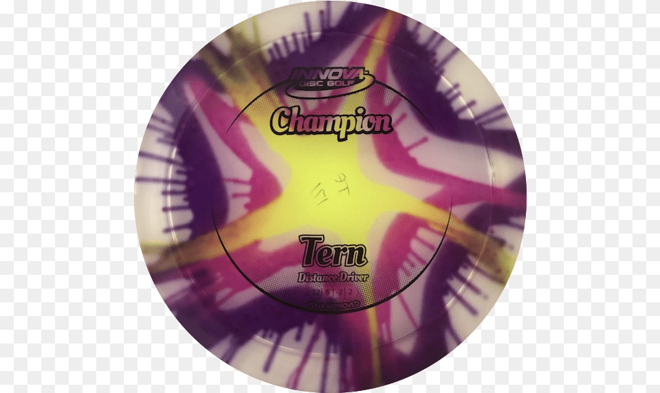 Tern Drivertye Dye Champion Plasticpurple Burst Wyellow Yellow Star Transparent, Frisbee, Toy, Disk Free Png
