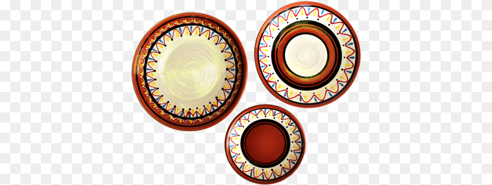 Terracotta White Tapa Plates Set Of 5 Hand Painted From Spain Circle, Dish, Pottery, Food, Meal Free Transparent Png