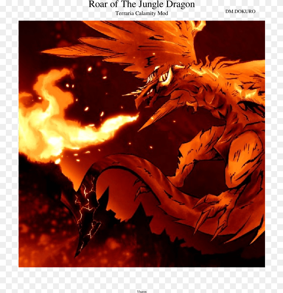 Terraria Calamity Mod Music Jungle Dragon Yharon Art, Bonfire, Fire, Flame Free Png
