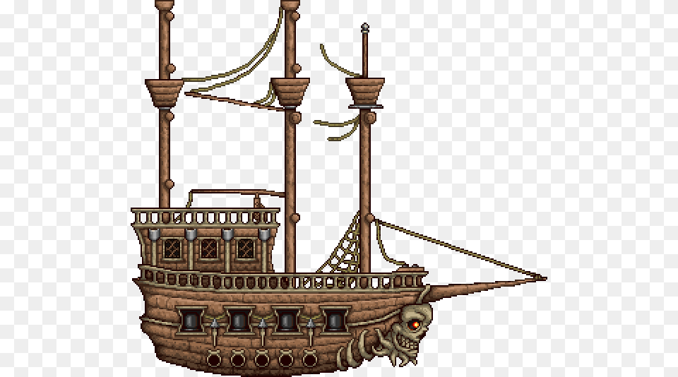 Terraria Pirate Invasion Ship, Boat, Sailboat, Transportation, Vehicle Free Png