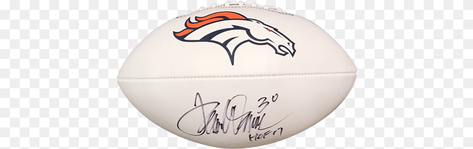 Terrell Davis Autographed Denver Broncos Logo Football W Hof 17 Jsa Denver Broncos, Rugby, Sport, Ball, Rugby Ball Free Png