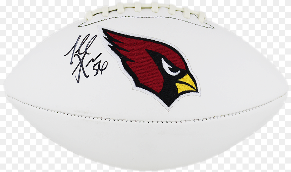 Terrell Suggs Signed Arizona Cardinals Embroidered Nfl Football Arizona Cardinals, Plate, Ball, Rugby, Rugby Ball Free Png