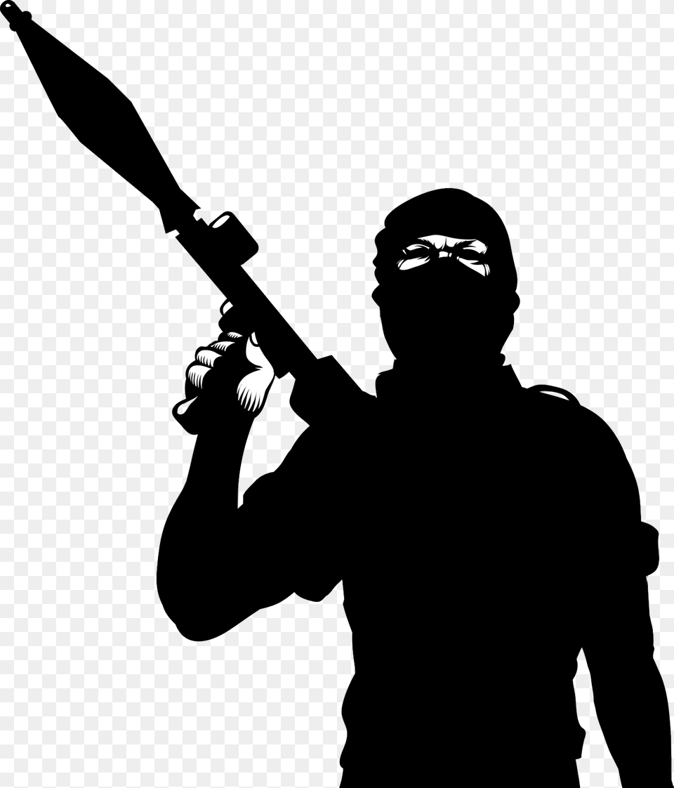 Terrorist, Silhouette, Adult, Person, Man Free Png
