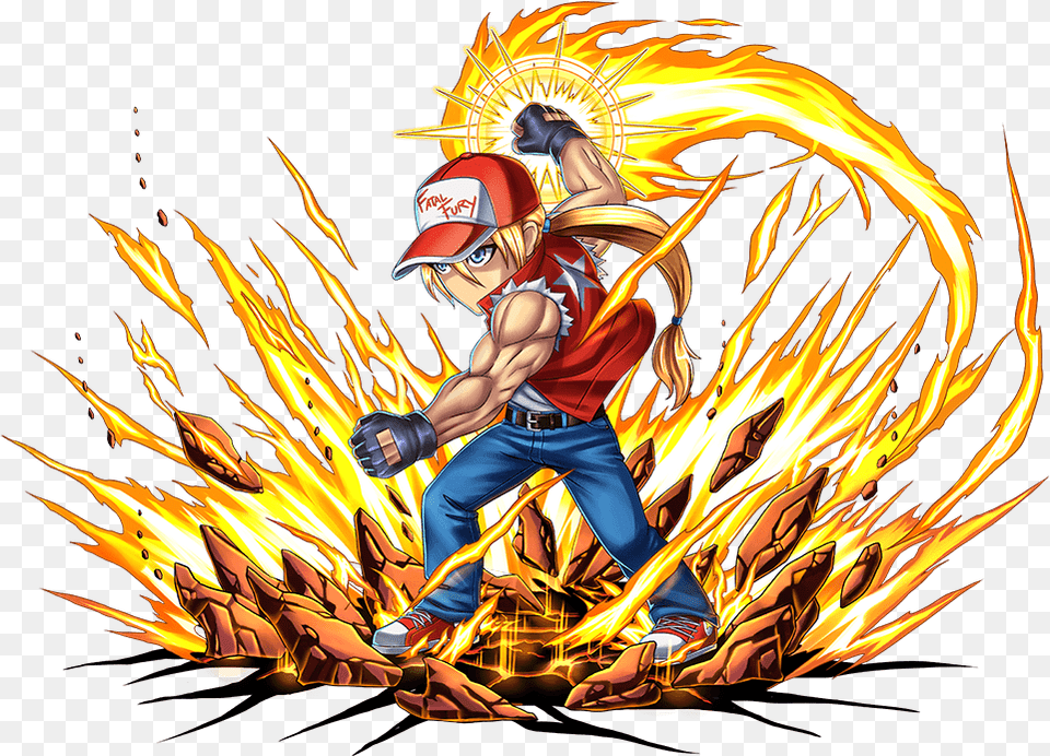 Terry Bogard Element Brave Frontier King Of Fighters, Publication, Book, Comics, Person Png Image