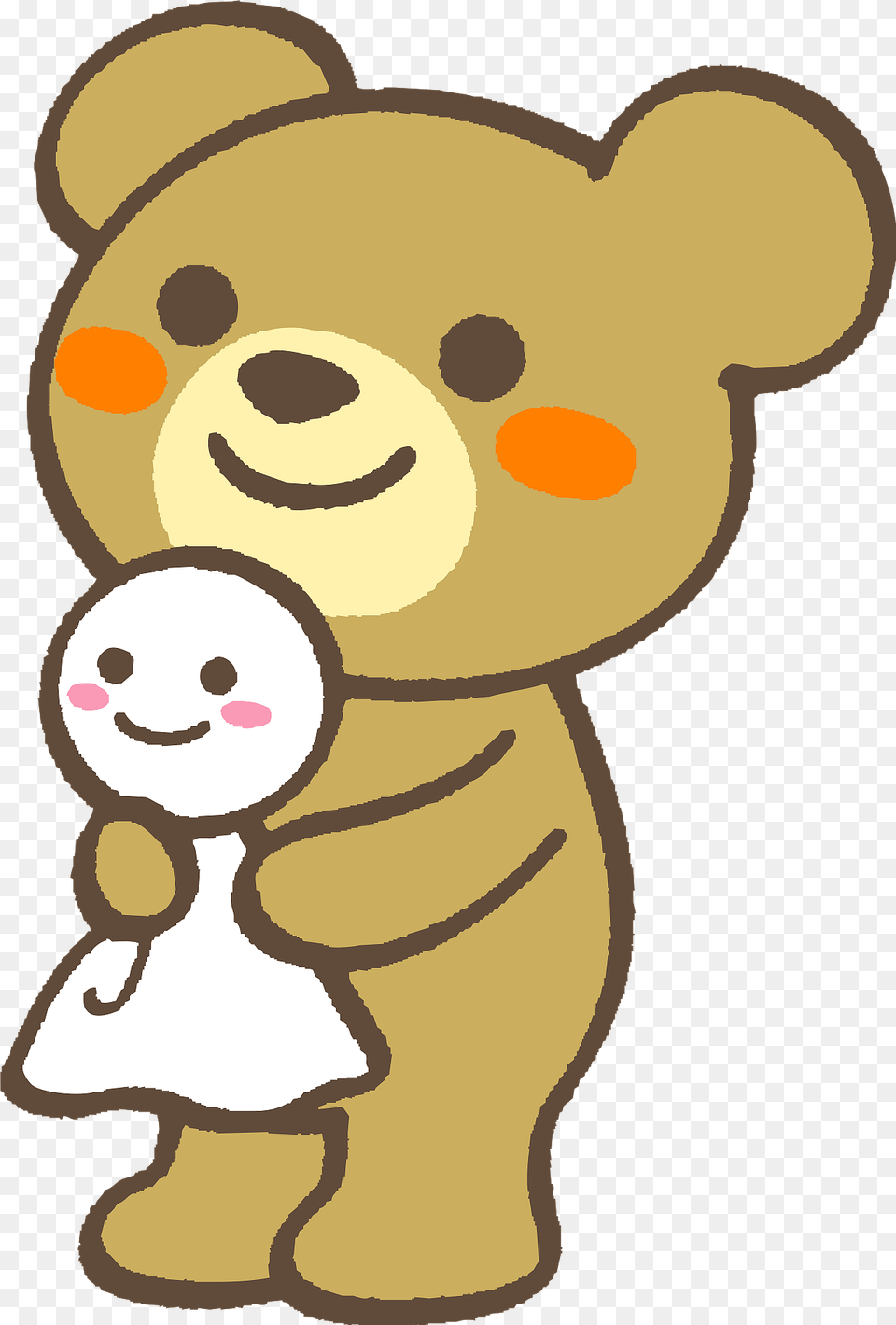 Teru Teru Bozu Held By A Toy Bear Clipart, Animal, Mammal, Wildlife, Face Png