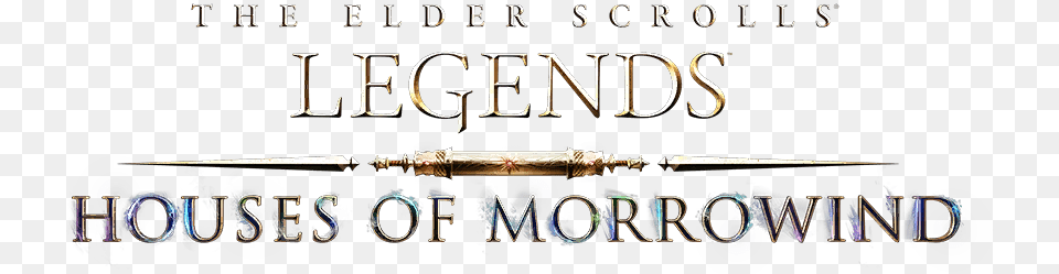 Tes Legends Houses Of Morrowind Logo, Weapon, Book, Publication, Sword Free Png