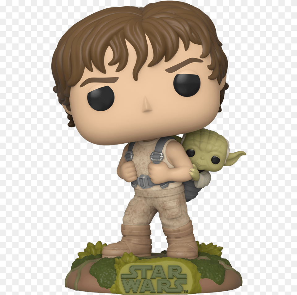 Tesb Fp Training Luke With Yoda Bobble Head Toy Star Wars Empire Strikes Back Funko Pop, Doll, Baby, Person, Face Png Image