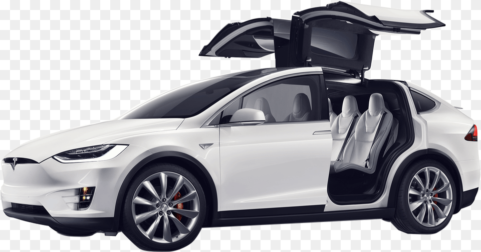 Tesla Car Tesla Model Y Doors Open, Alloy Wheel, Vehicle, Transportation, Tire Free Png Download