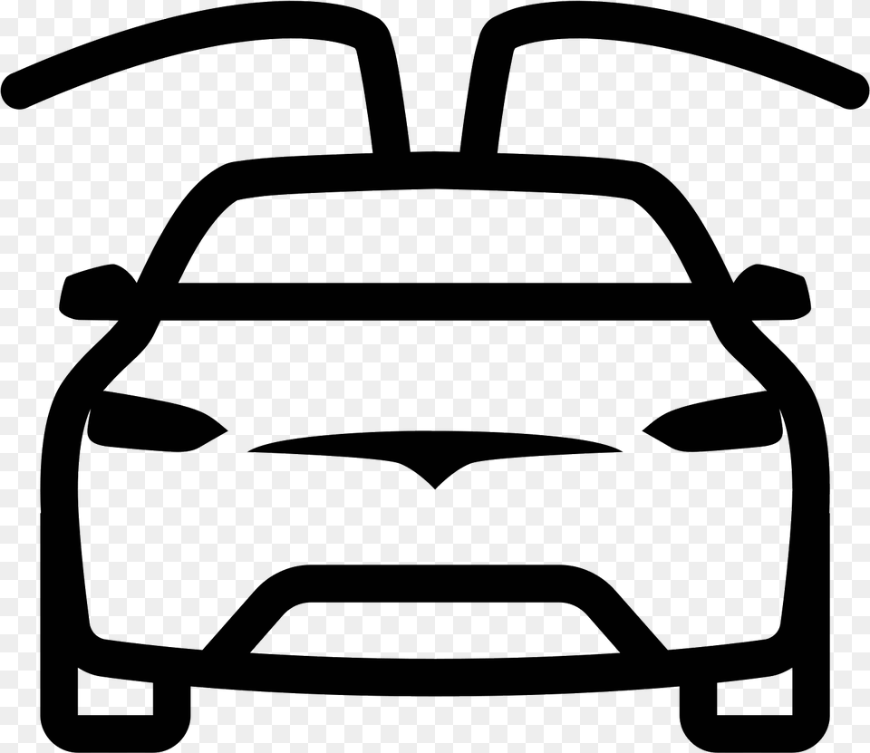 Tesla Model X Icon, Gray Free Png