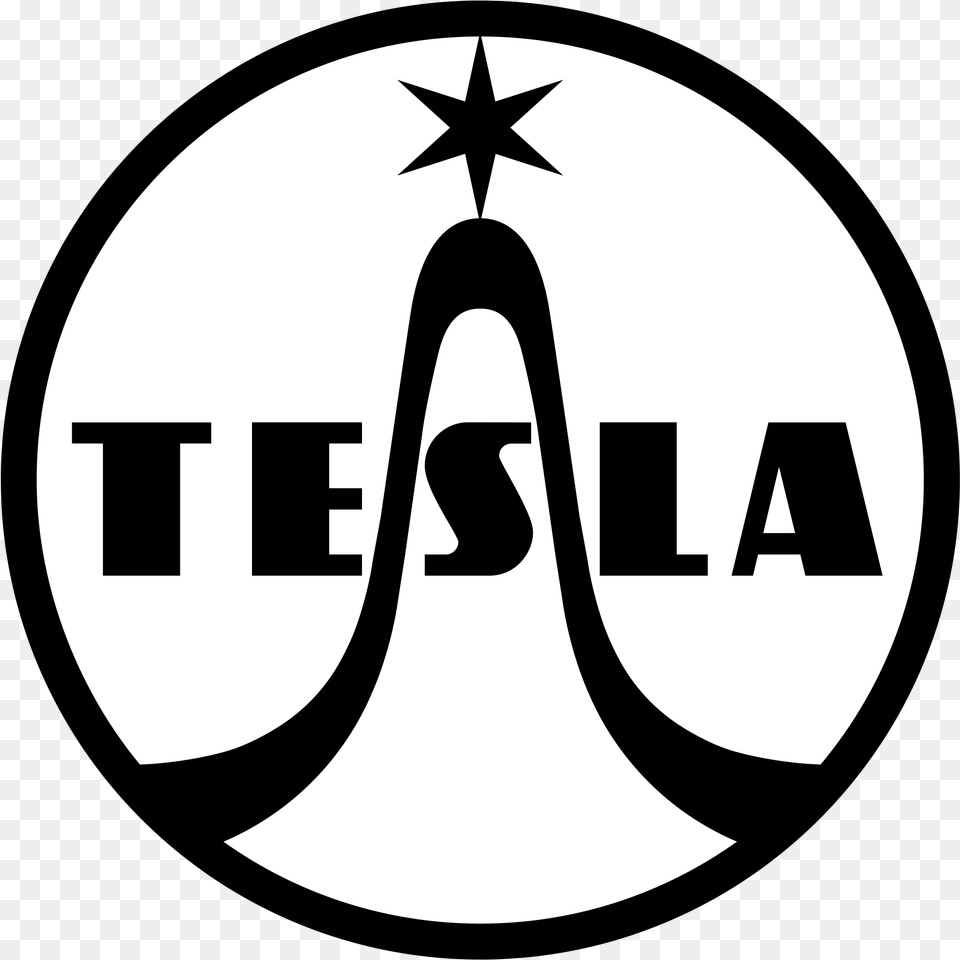 Tesla Radio Logo, Symbol, Star Symbol, Astronomy, Moon Free Png