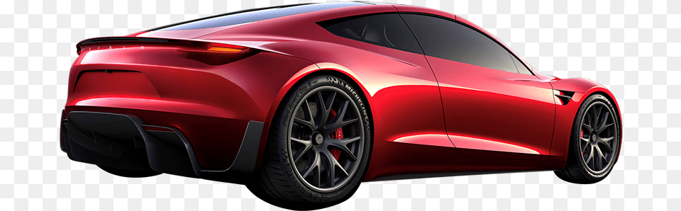 Tesla Roadster 2 In Red Von Der Seite Tesla Roadster, Alloy Wheel, Vehicle, Transportation, Tire Free Transparent Png