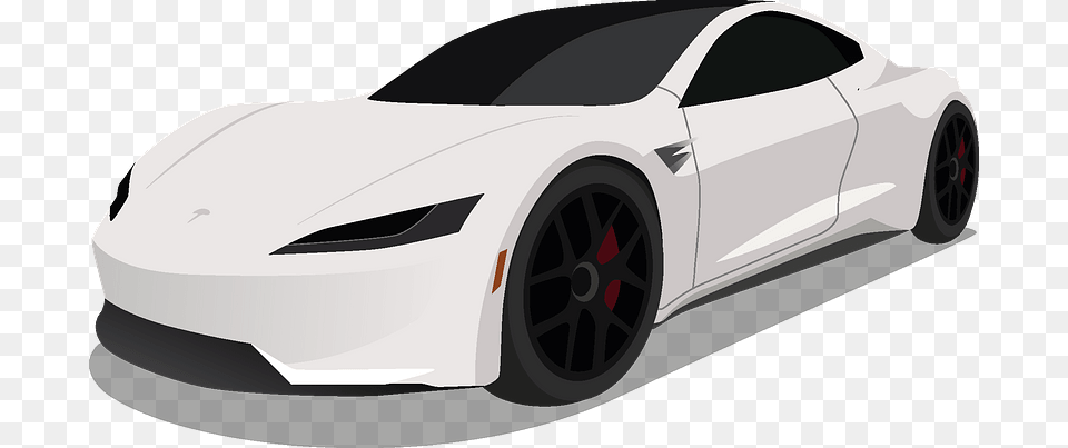 Tesla Roadster Clipart Ferrari, Wheel, Car, Coupe, Machine Free Png Download