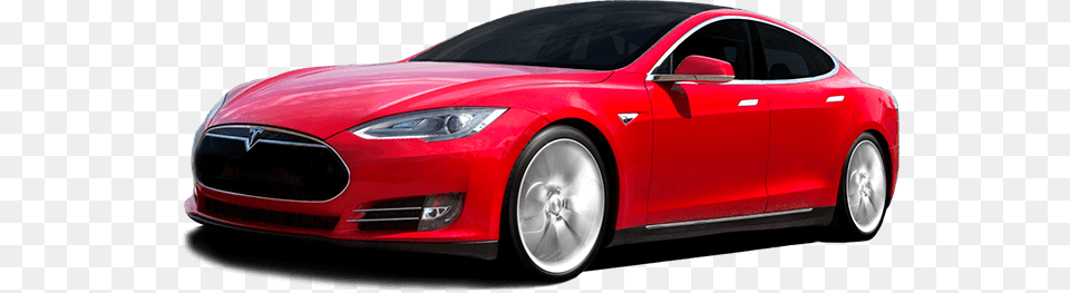 Tesla Sedan Red, Alloy Wheel, Vehicle, Transportation, Tire Free Transparent Png