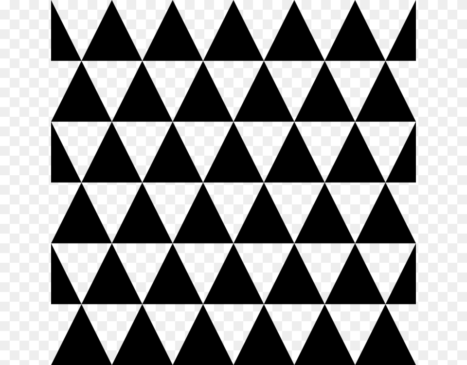 Tessellation Triangle Hexagonal Tiling Mathematics, Gray Free Png Download