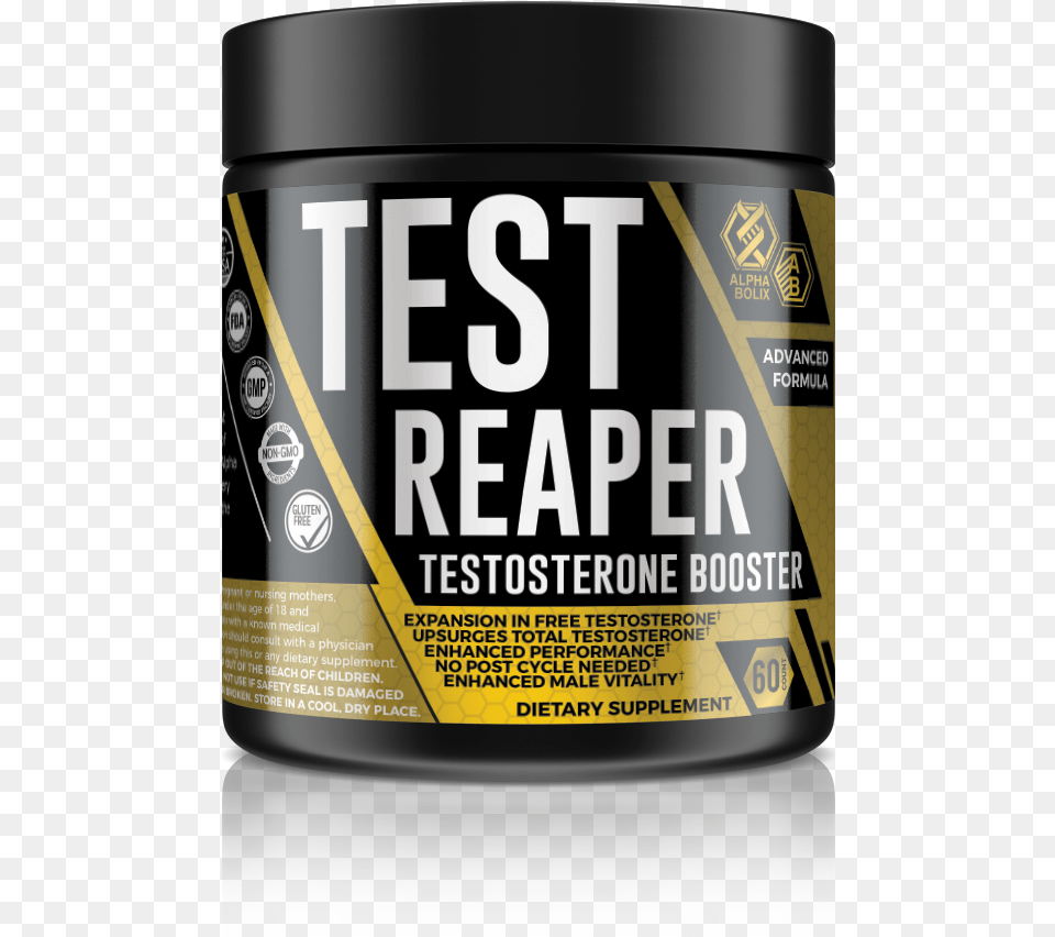 Test Reaper Best Testosterone Booster Food, Can, Tin, Bottle Free Png Download