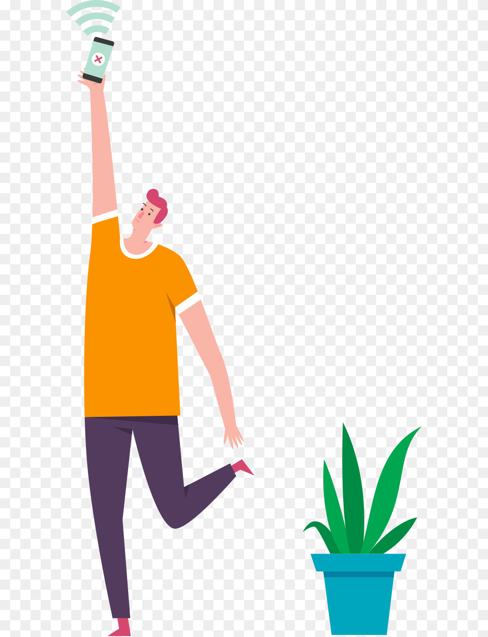 Testing App, Potted Plant, Plant, Adult, Person Png