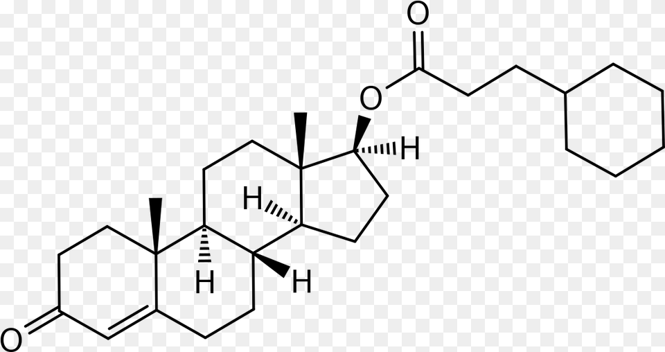 Testosterone Enanthate Structure, Gray Png Image