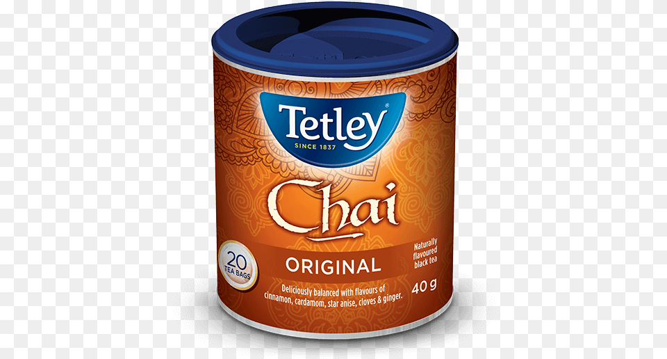 Tetley Chai Tetley Vanilla Chai Tea, Tin, Can Png
