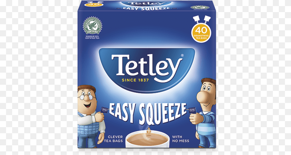 Tetley Easy Squeeze Original Tea Tetley Tea Easy Squeeze 80 Teabags, Cup, Baby, Person, Dairy Free Png