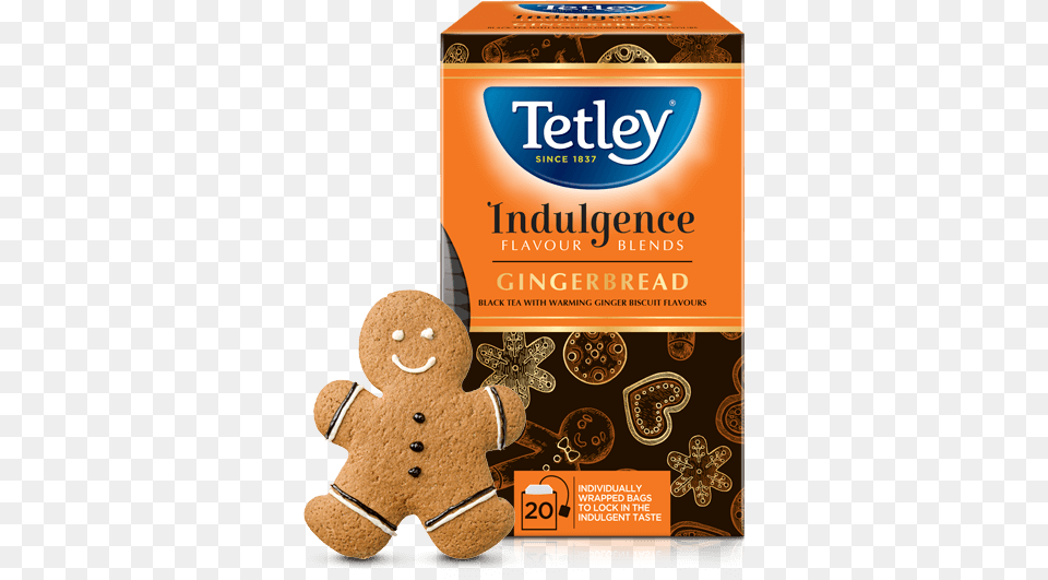 Tetley Gingerbread Flavoured Black Tea Tetley Cookies And Cream Tea, Cookie, Food, Sweets, Nature Free Png Download