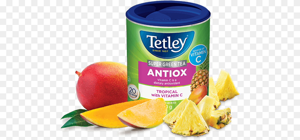 Tetley Super Green Tea Antiox Tetley Peppermint 40 Teabags, Produce, Plant, Food, Fruit Png