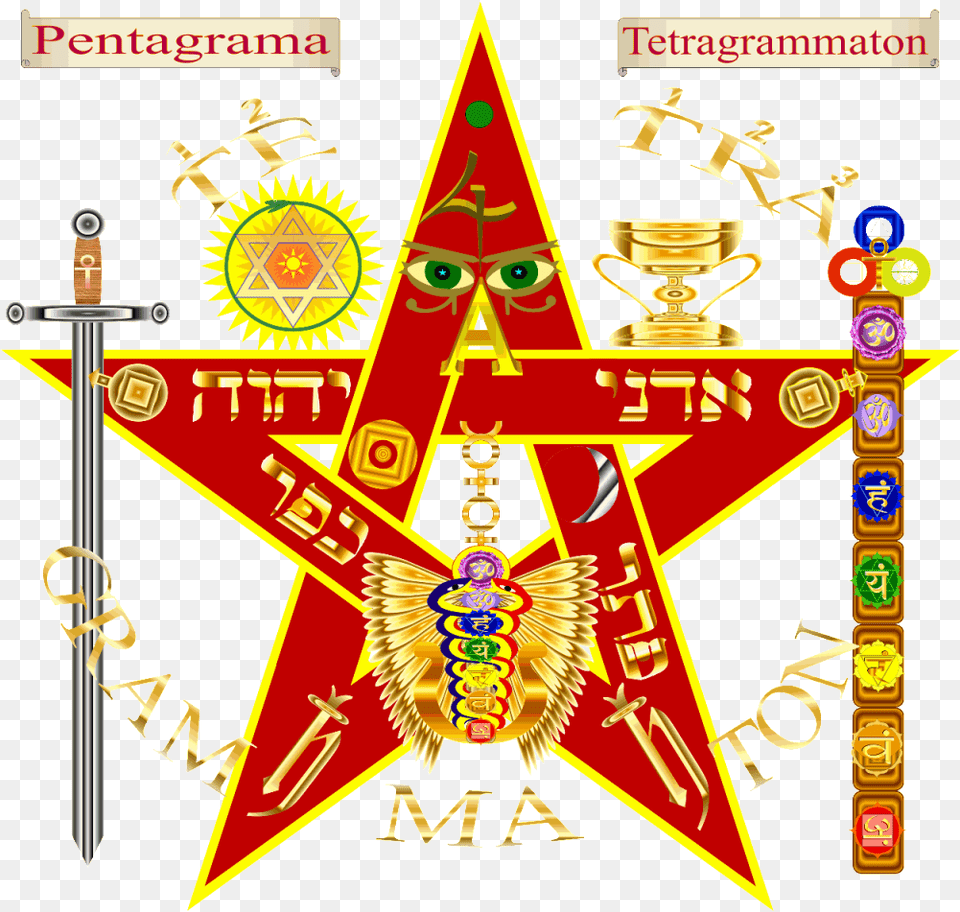 Tetragramaton Rojo, Emblem, Symbol, Blade, Dagger Free Png