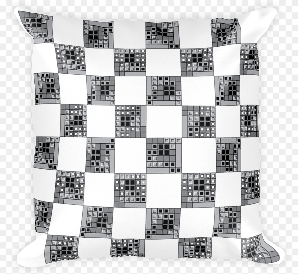 Tetris Chess Crossover Pillow Front Green Checkerboard, Cushion, Home Decor Free Png