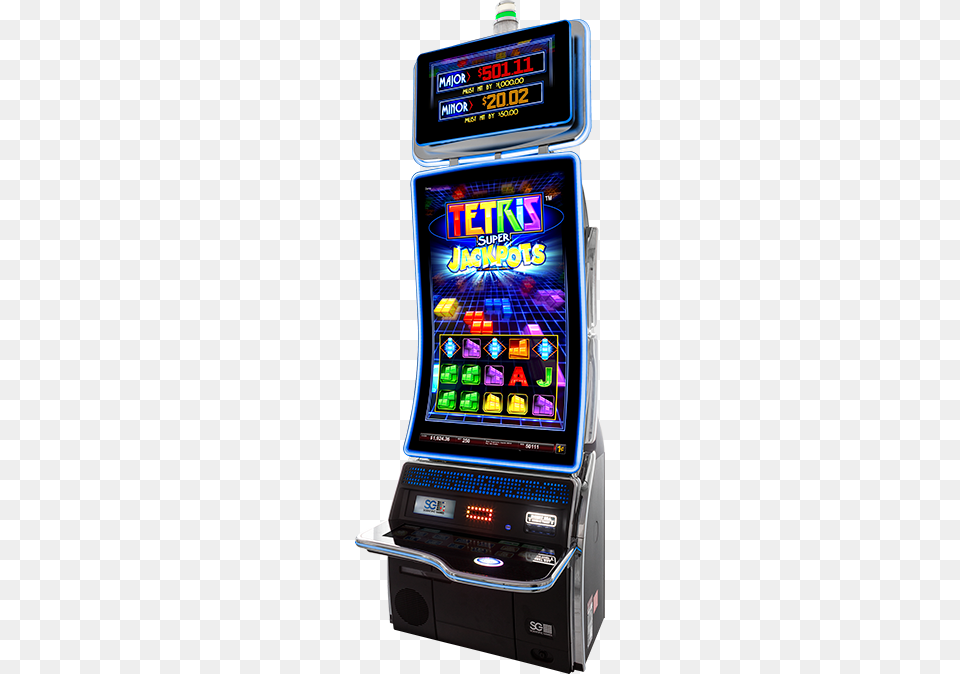 Tetris Super Jackpots Cabinet Sg Twinstar, Gambling, Game, Slot Png Image