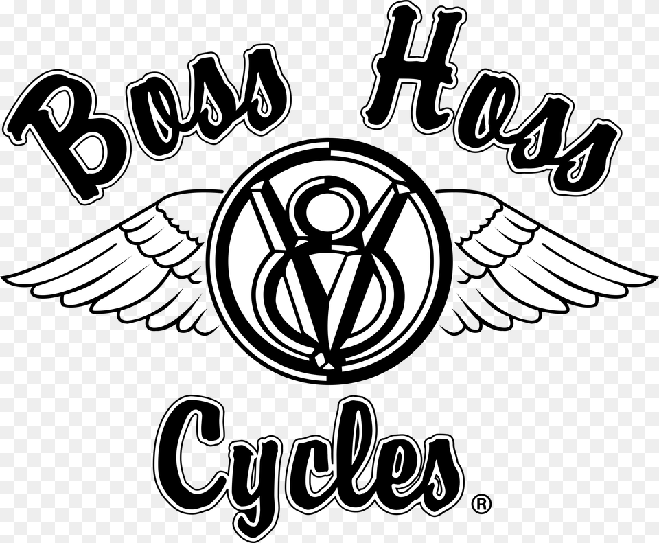 Texaco Logo Black And White Boss Hoss Cycles Logo, Emblem, Symbol, Text Free Png